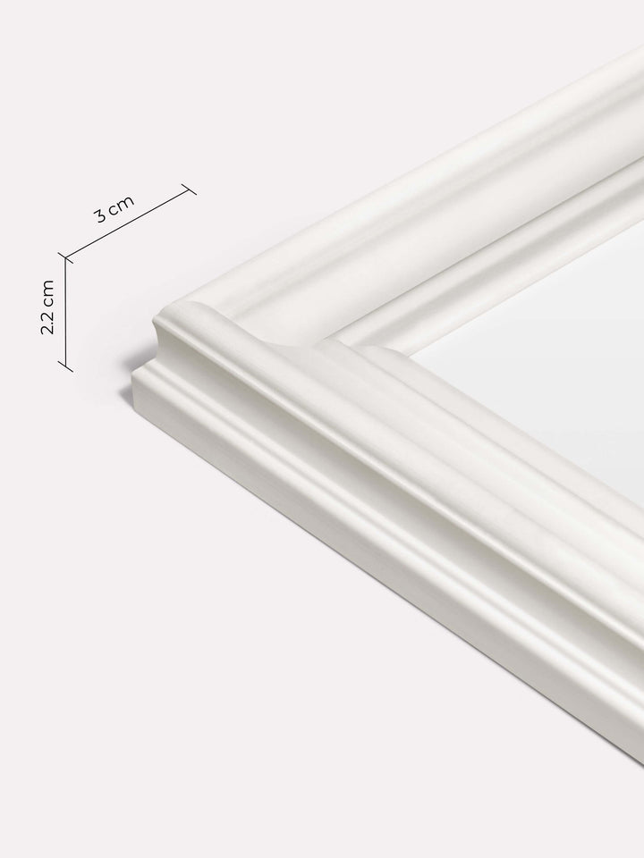 Decorative Frame, White, A3 - Close-up view