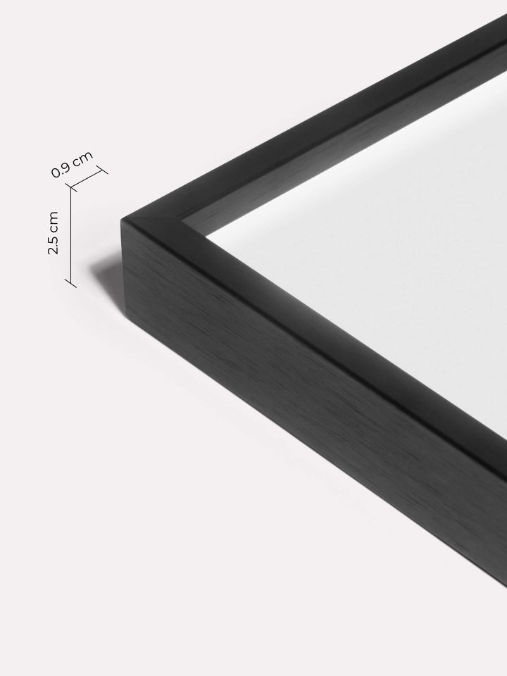 Thin Frame, Black, A3 - Close-up view